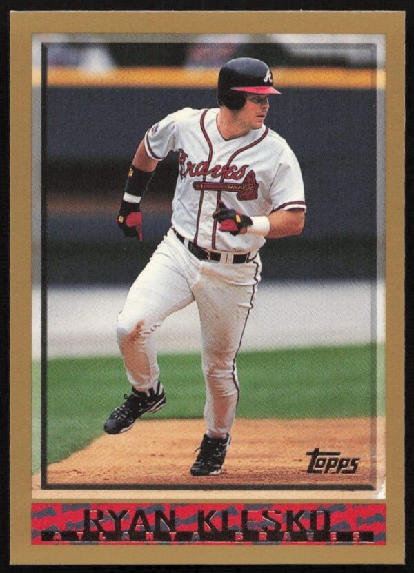 1998 Topps Baseball Card #65 featuring Ryan Klesko with a bat in Braves uniform.