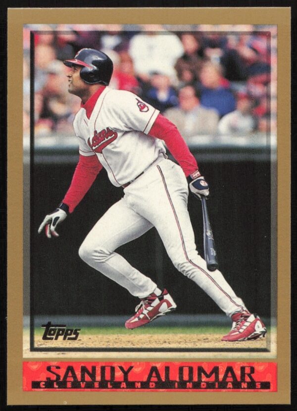 1998 Topps Sandy Alomar Jr. Card #135, showcasing his focus and athleticism.