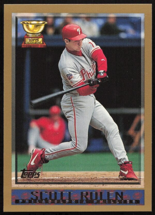 Scott Rolen 1998 Topps Baseball Card #25 Front, Philadelphia Phillies, Action Pose.