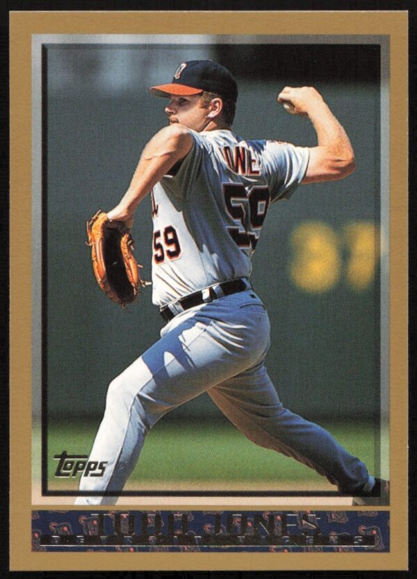 1998 Topps Todd Jones Baseball Card #133 Front View, Featuring Portrait and Dynamic 90s Design.