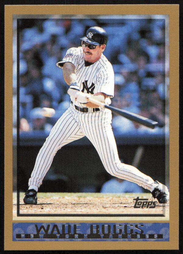 Wade Boggs 1998 Topps Baseball Card #215, Front View, Action Shot