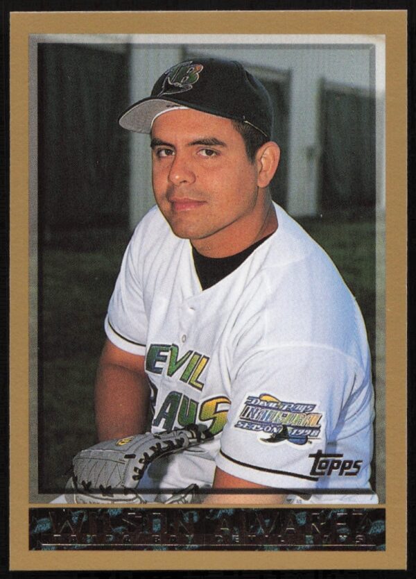 Wilson Alvarez 1998 Topps baseball card #344, featuring him pitching for the Chicago White Sox.