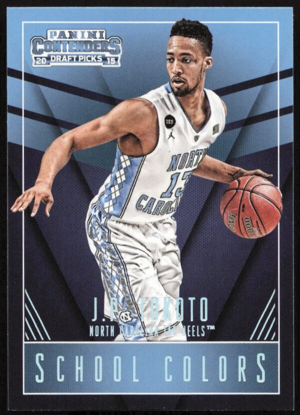 J.P. Tokoto 2015 Panini Contenders card showcasing School Colors, card number 17 (front view).