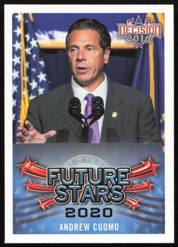 2016 Leaf Future Stars trading card featuring Andrew Cuomo, card #98, political prominence.