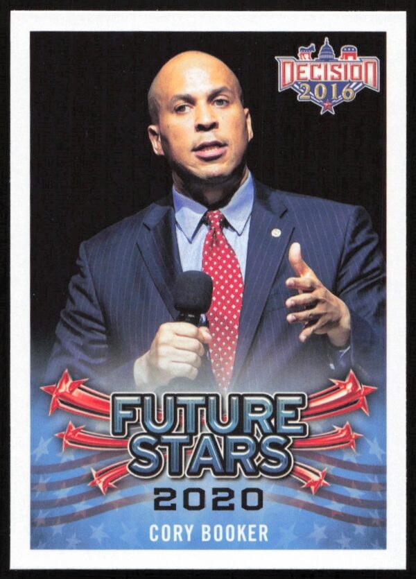 Cory Booker 2016 trading card, Future Stars series, number 99, Leaf Decision.
