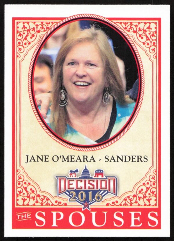2016 trading card featuring Jane OMeara Sanders, #55 from The Spouses series.