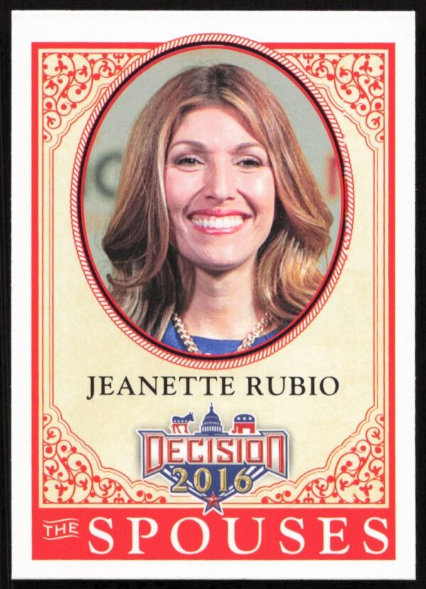 Jeanette Rubio 2016 Leaf Decision Trading Card #57, The Spouses Series (Front).