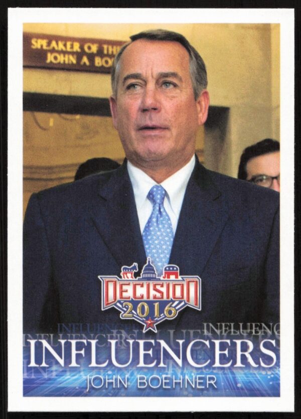 John Boehner 2016 Leaf Decision Influencers Card #35 - Former House Speaker.