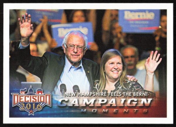 Bernie Sanders 2016 New Hampshire campaign with passionate supporters and iconic Feel the Bern signs.