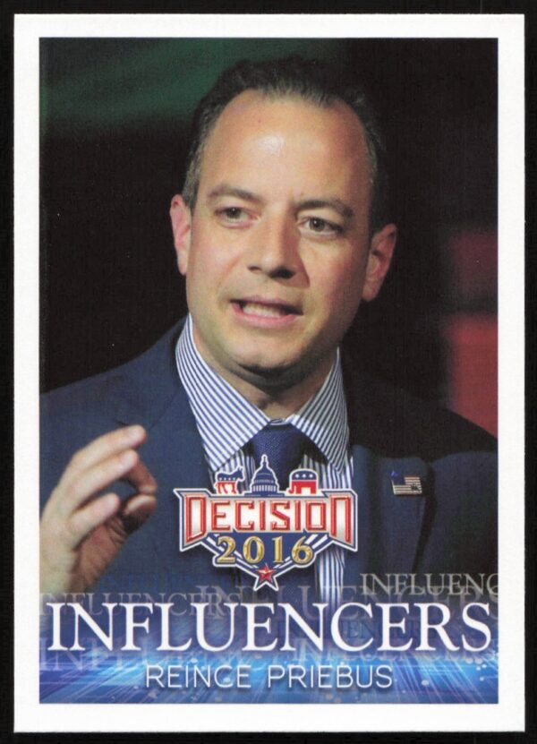 Political collectible card featuring Reince Priebus from 2016 Leaf series, number 47.