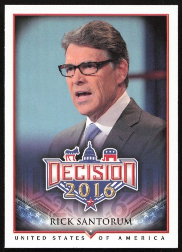 Rick Perry 2016 Leaf Trading Card #21 highlights political career.
