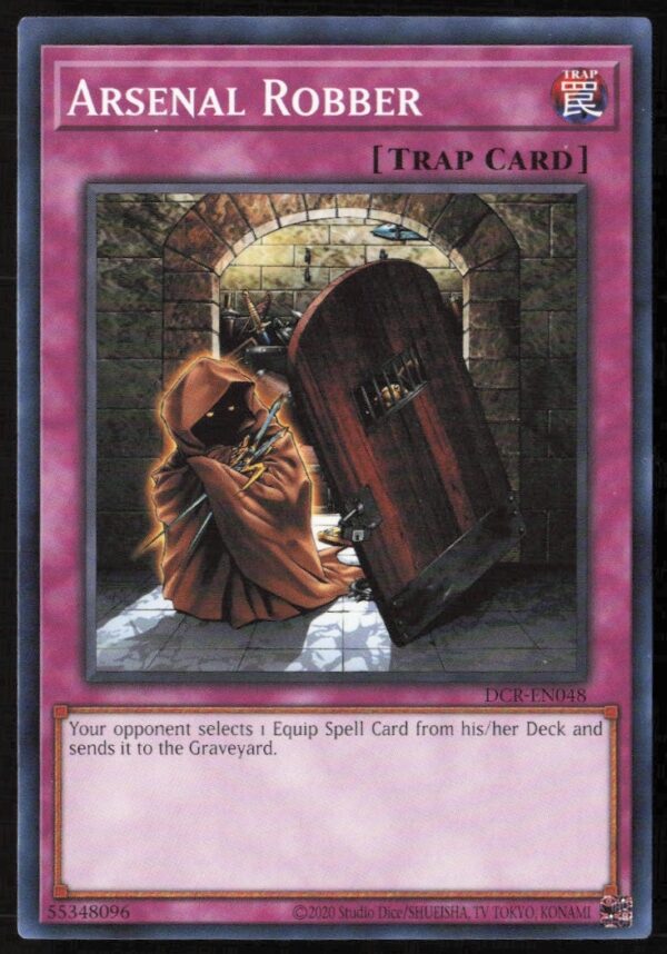 Yu-Gi-Oh! Dark Crisis 25th Anniversary Arsenal Robber card front showcases vibrant artwork.