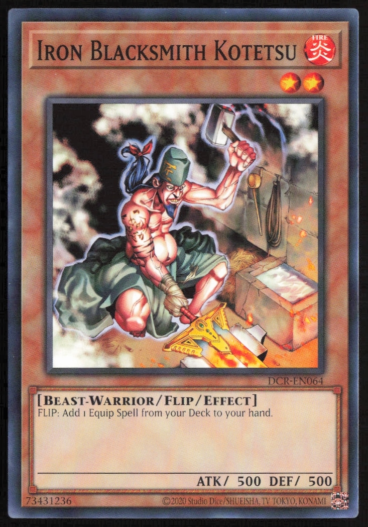 Yu-Gi-Oh! 25th Edition trading card: Iron Blacksmith Kotetsu (Front View).