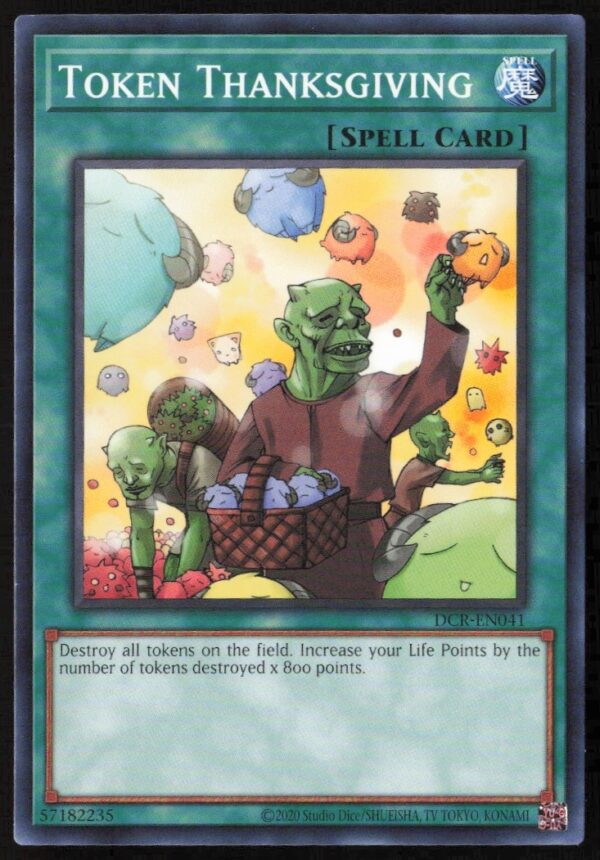 Yu-Gi-Oh! 25th Anniversary Dark Crisis Token Thanksgiving Card Front, #DCR-EN041.
