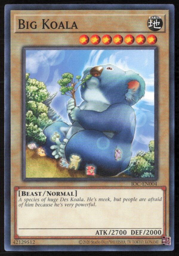 Yu-Gi-Oh! Big Koala Card, 25th Anniversary, Invasion of Chaos, Front Image.