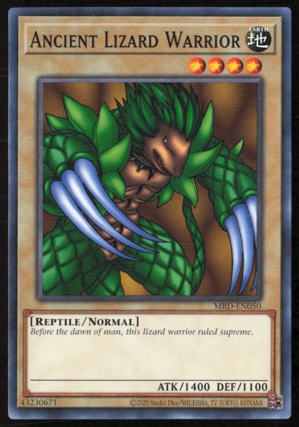 25th Anniversary Yu-Gi-Oh! Ancient Lizard Warrior Card Front #MRD-EN050.