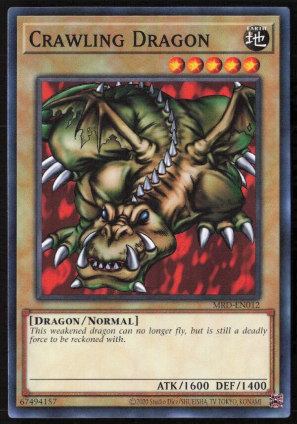 2020 Yu-Gi-Oh! Crawling Dragon card from Metal Raiders 25th Anniversary Edition, front view.