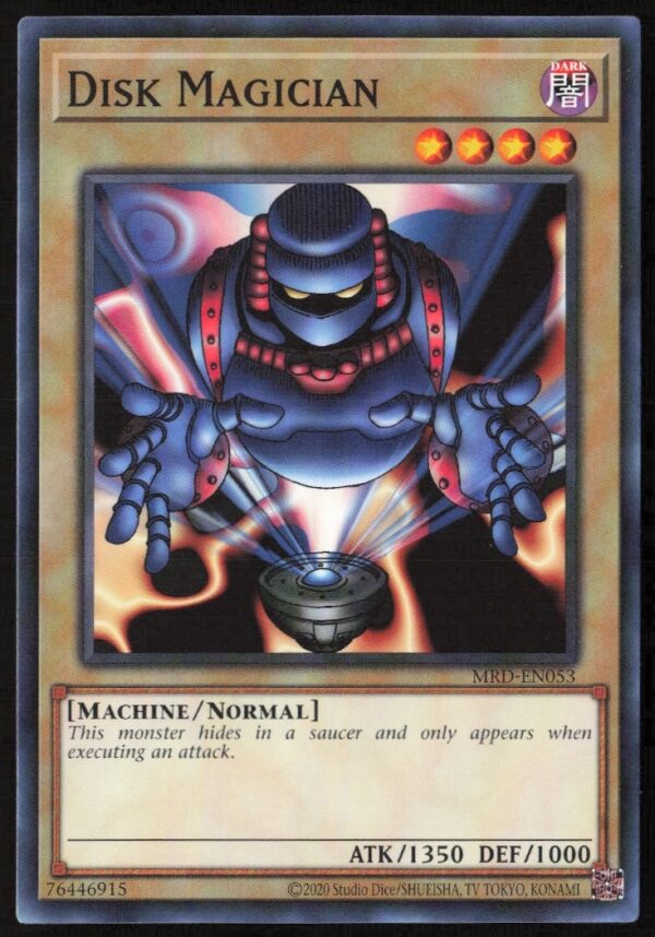 Yu-Gi-Oh! Metal Raiders 25th Ed Disk Magician Card Front View #MRD-EN053.
