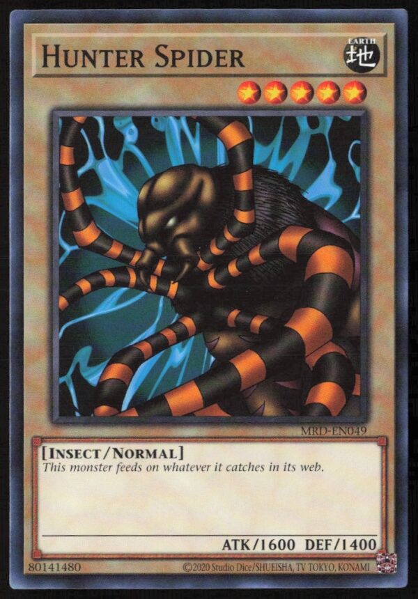 Yu-Gi-Oh! 25th Anniversary Metal Raiders Hunter Spider Card Front #MRD-EN049.