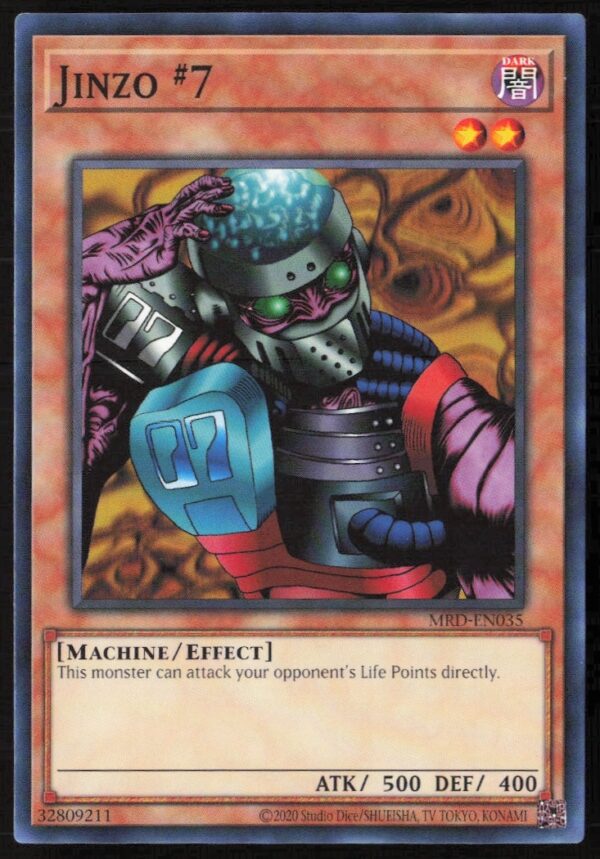 2020 Metal Raiders Yu-Gi-Oh! 25th Anniversary Jinzo #7 Card Front #MRD-EN035.
