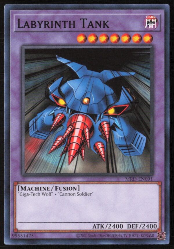 25th Anniversary Edition Yu-Gi-Oh! Metal Raiders Labyrinth Tank Card #MRD-EN091.