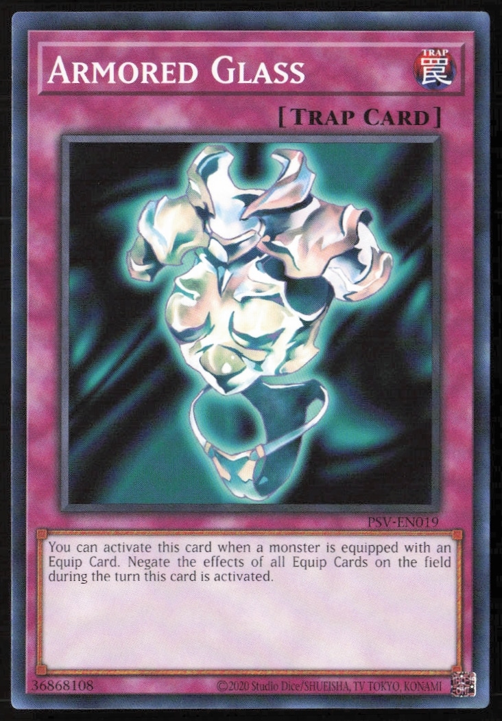 2020 Yu-Gi-Oh! 25th Anniversary Armored Glass Card Front View (#PSV-EN019)