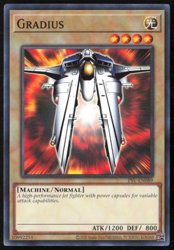 Yu-Gi-Oh! 25th Anniversary Gradius Card, Pharaohs Servant #PSV-EN089, 2020 Edition Front View