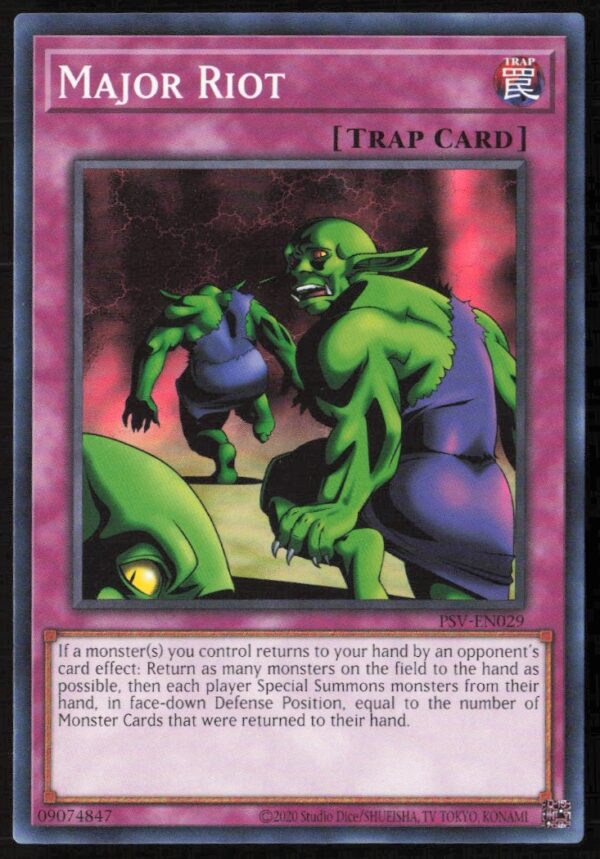 25th Anniversary Yu-Gi-Oh! Major Riot card front from 2020 Pharaohs Servant set.