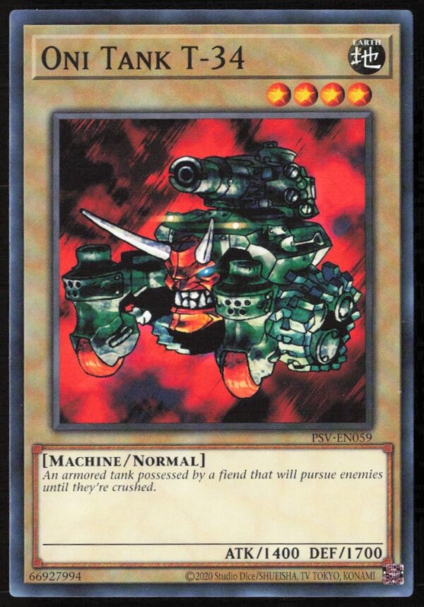 Yu-Gi-Oh! Oni Tank T-34 Card, 25th Anniversary Edition, Pharaohs Servant.