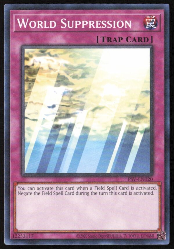 Yu-Gi-Oh! Pharaohs Servant 25th Anniversary World Suppression Card PSV-EN020 Front View