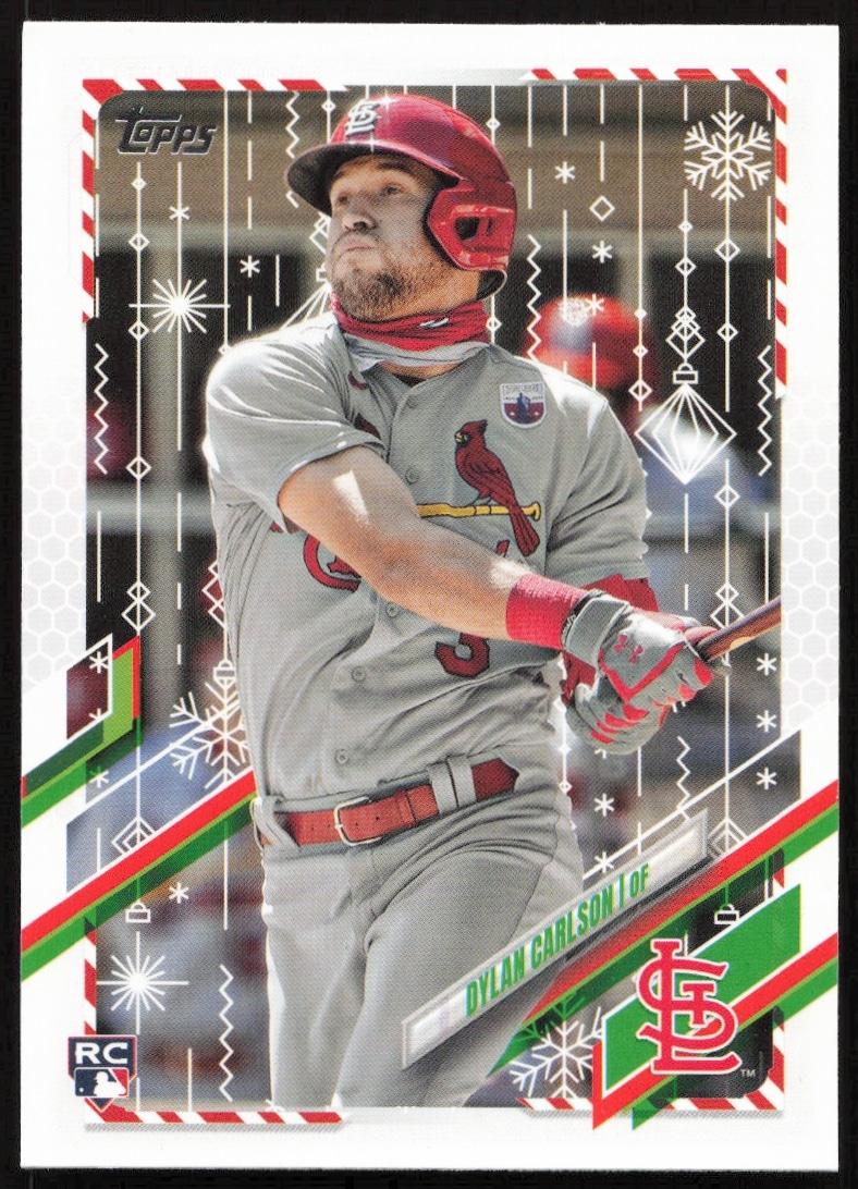 Dylan Carlson 2021 Topps Holiday Baseball Card #HW106 Front View