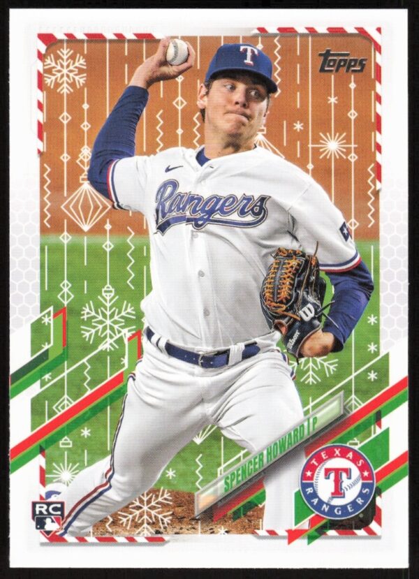 2021 Topps Holiday card featuring Spencer Howard in Phillies uniform, card HW159.