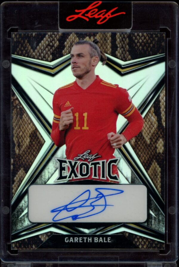 2022 Leaf Exotic Gareth Bale Snakeskin Auto Card, limited edition, featuring autograph.