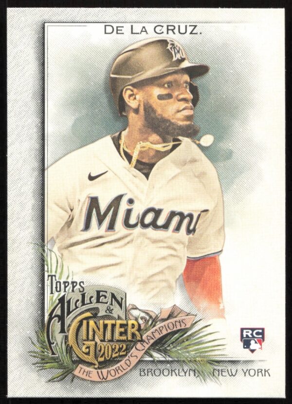 Bryan De La Cruz 2022 Topps Baseball Card #71 in Miami Marlins Uniform.