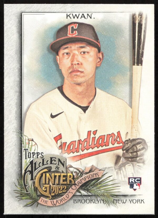 Steven Kwan 2022 Topps Allen & Ginter rookie card #245 Front.