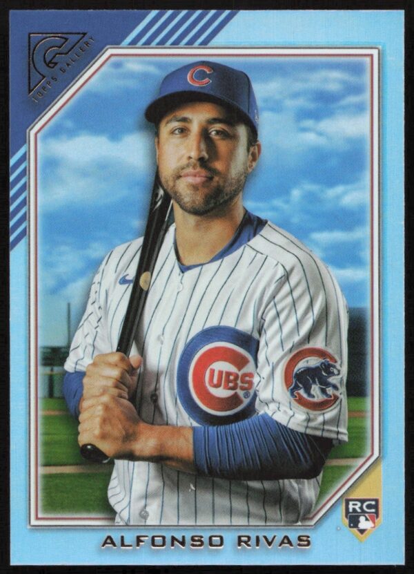 Alfonso Rivas 2022 Topps Gallery Rainbow Foil Card #123, showcasing vibrant foil design (Front).