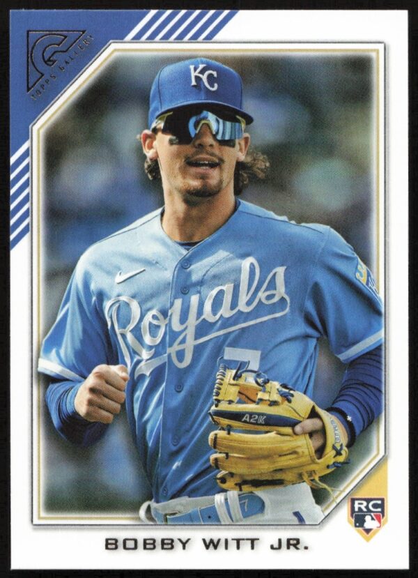 Bobby Witt Jr. 2022 Topps Gallery Card #200, Front View, Dynamic Action Shot.