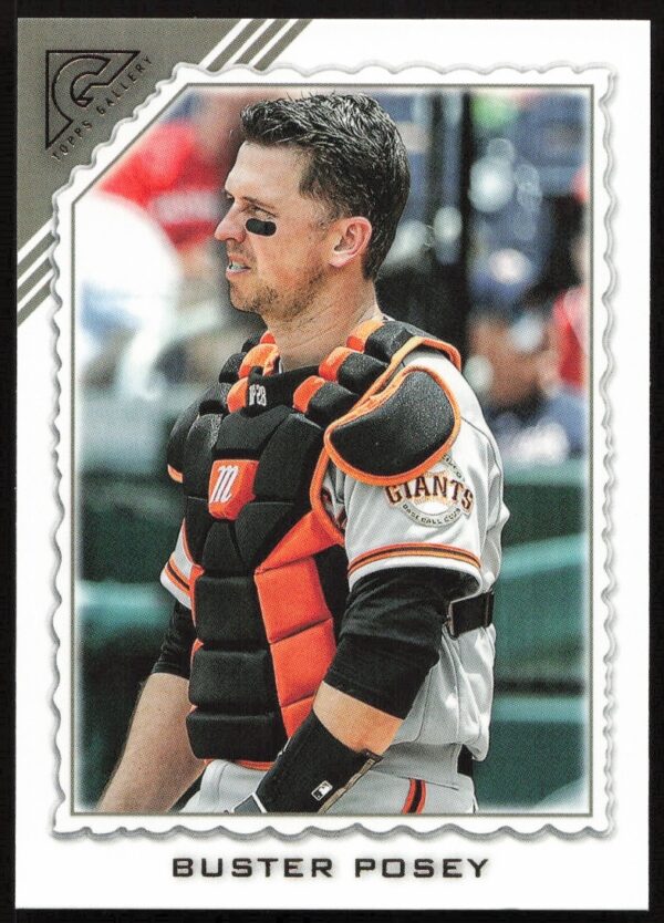 Buster Posey 2022 Topps Gallery Card #40 - Front View Illustration.