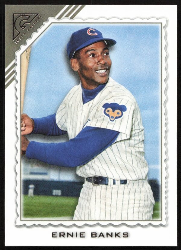 Ernie Banks 2022 Topps Gallery #188 Baseball Card Front – Iconic MLB Tribute