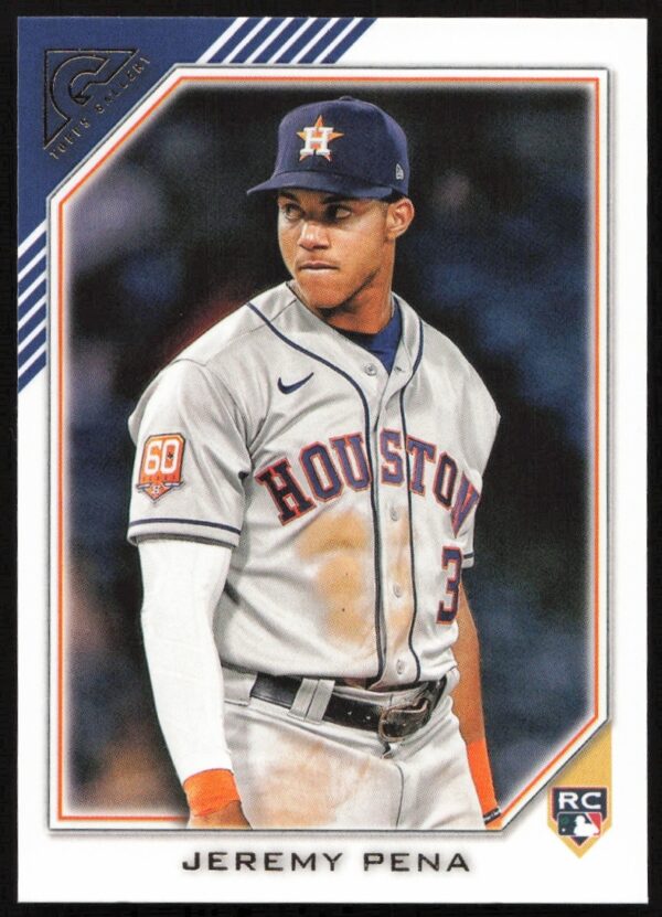 Jeremy Pena 2022 Topps Gallery card front, vibrant portrait in Astros uniform.