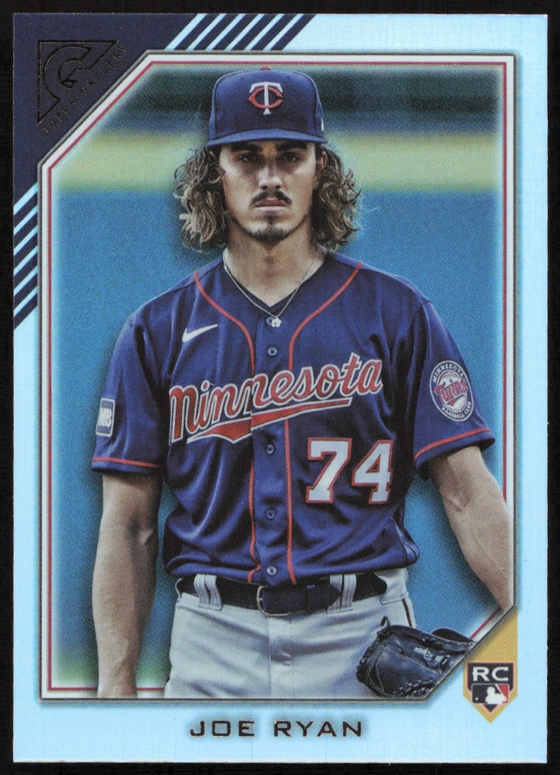 Joe Ryan 2022 Topps Gallery Card #26 Front, Minnesota Twins Uniform, Pitching Pose.