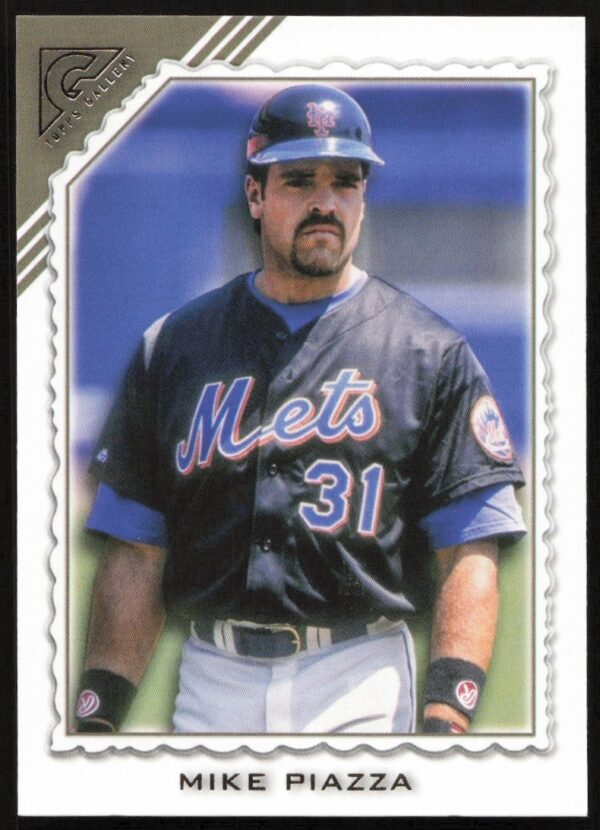 Mike Piazza 2022 Topps Gallery Card #146 Front View, Iconic Baseball Legend in Action.
