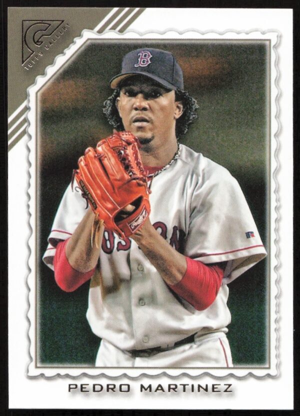 2022 Topps Gallery Pedro Martinez baseball card, featuring dynamic pitching pose, card number 10.