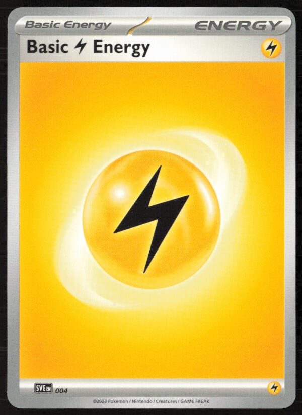 2023 Pokémon Scarlet & Violet Lightning Energy Card Front with Electric Design.