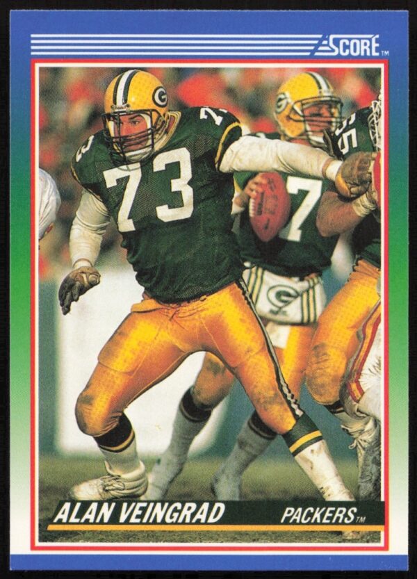1990 Score Football Card #65 featuring Alan Veingrad in NFL uniform.