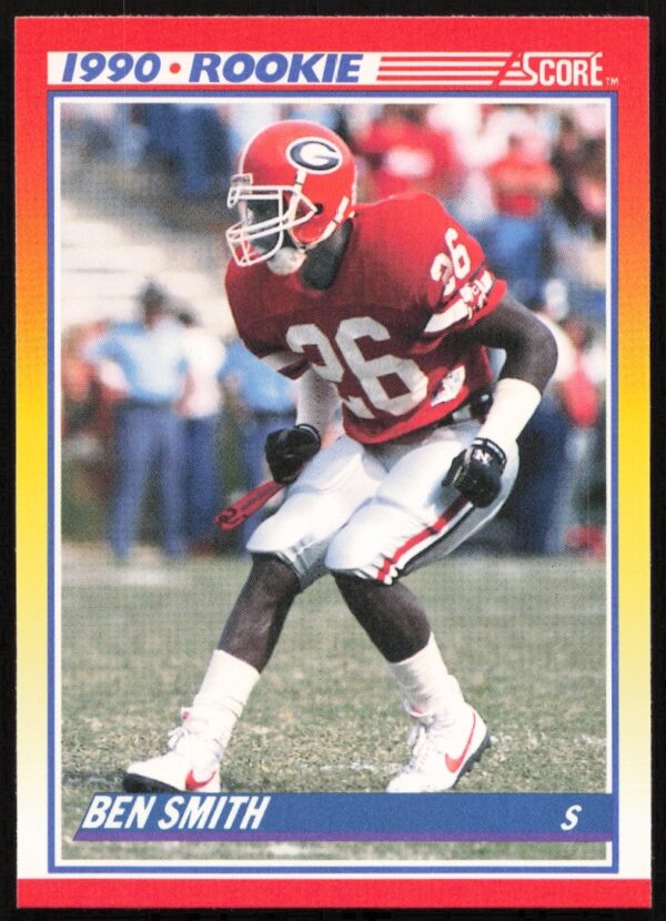 Ben Smith 1990 Score Card #310 - Front Image, Baseball Action Shot.