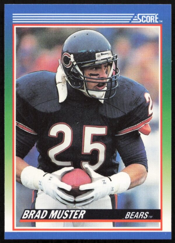 Brad Muster 1990 Score Football Card #17 Front, Chicago Bears Fullback.