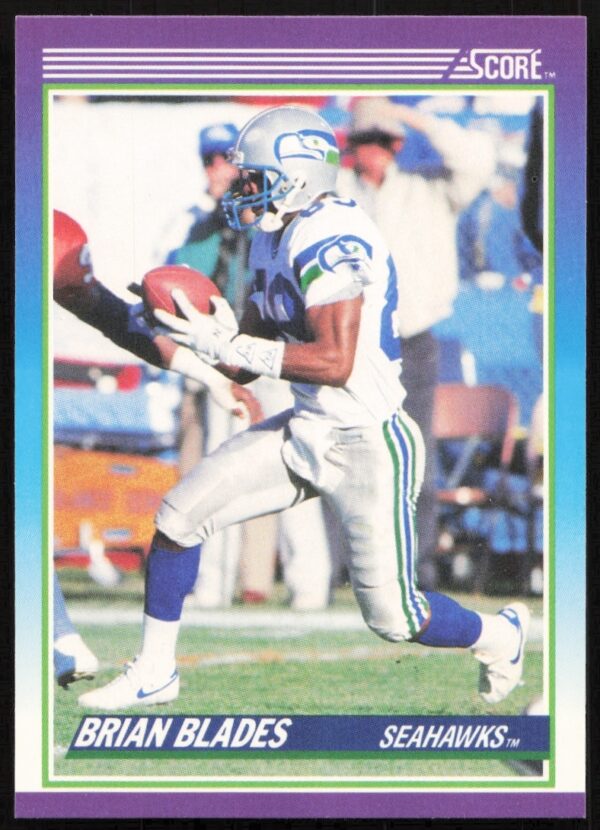 1990 Score football card of Brian Blades, Seattle Seahawks wide receiver, #139.