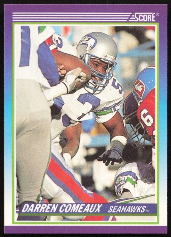 Darren Comeaux 1990 Score #472 Football Card – New Orleans Saints Linebacker.
