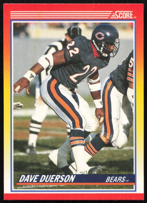 Front of 1990 Score Football Card featuring NFL player Dave Duerson, card number 238.